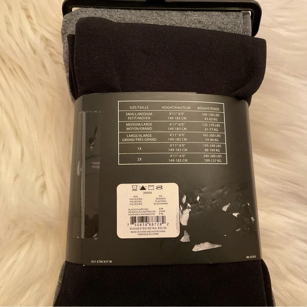 Ellen Tracy Footless Tights NWT S/M- x2 Pairs - Picture 6 of 7